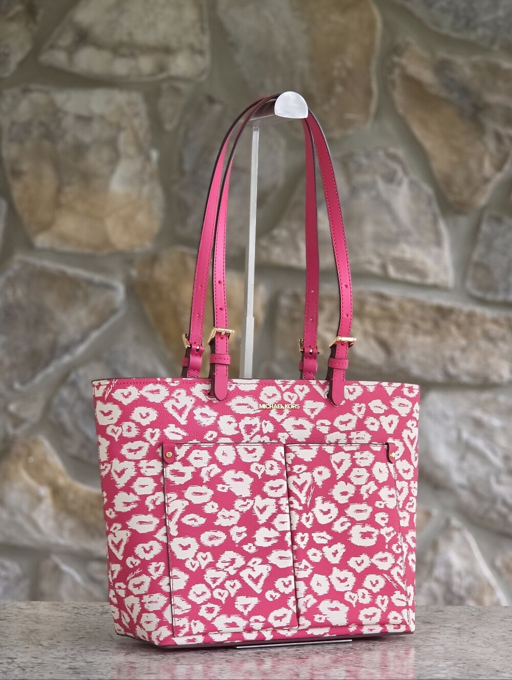 Michael Kors Jet Set Medium Pink Tote